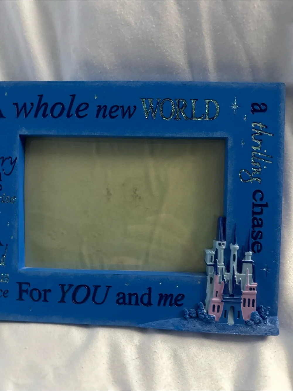 Disney Parks Blue 'A Whole New World' Castle Picture Frame